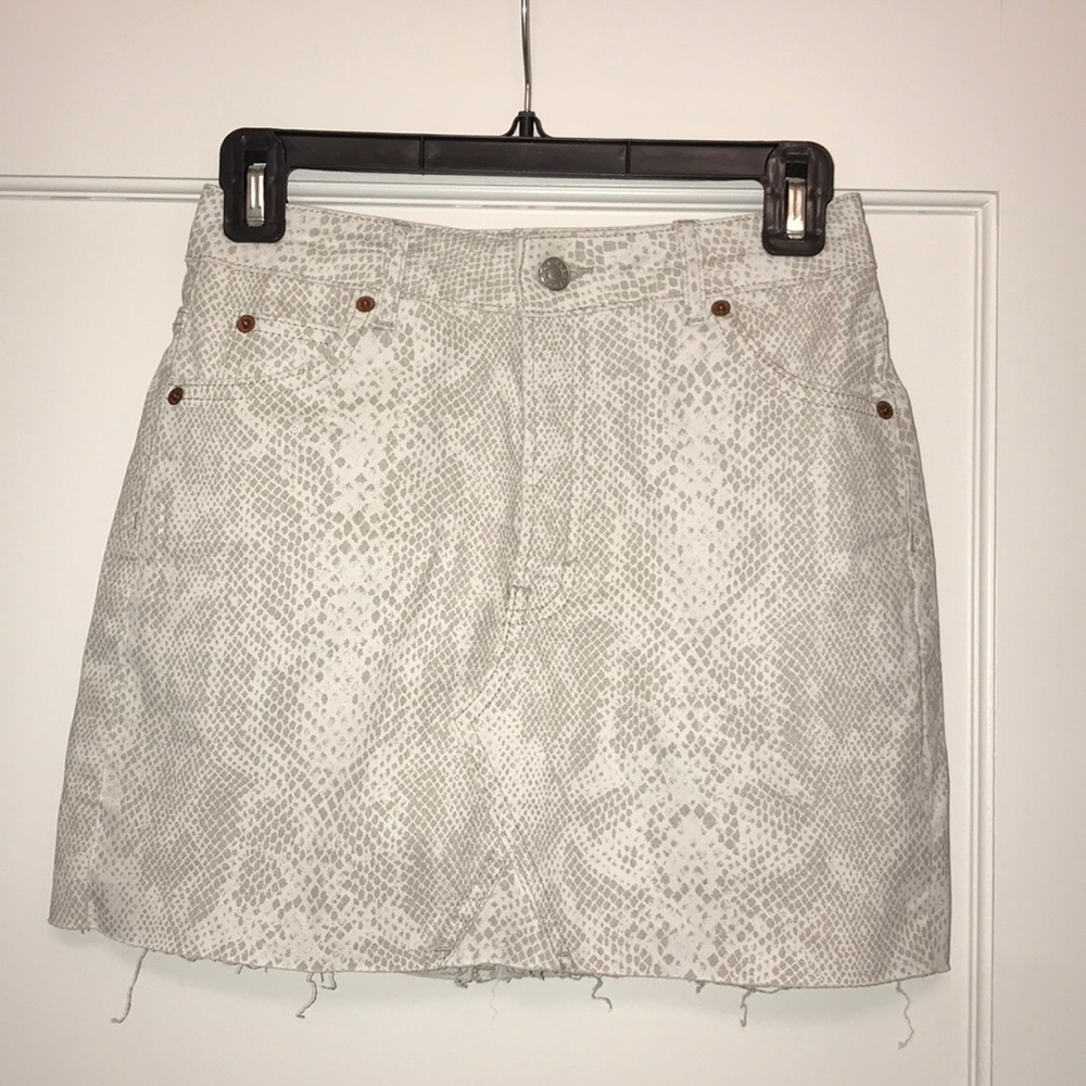 Topshop faux leather skirt